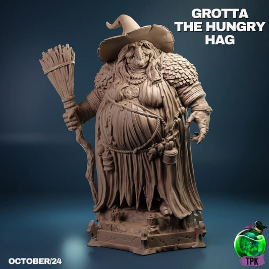 Grotta the Hungry Hag, Witch | Tabletop Gaming Mini or Display Figure | TPKLab