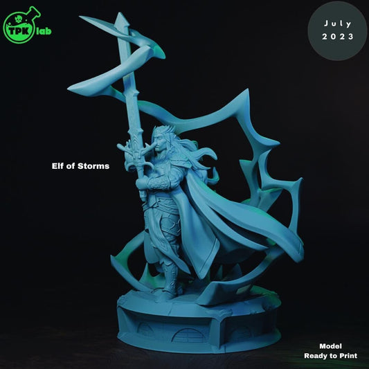 Elf of the Storms | Tabletop Gaming Miniature | TPKLab