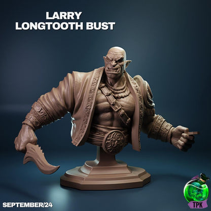 Larry Longtooth Orc Swordsman | Tabletop Gaming Miniature or Bust | TPKLab