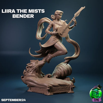 Liira the Mists Bender Human Bard | Tabletop Gaming Miniature or Bust | TPKLab