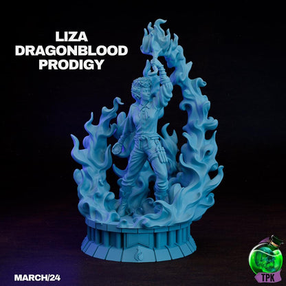 Prodigies, Kenzo Summoner, Liza Dragonblood | Tabletop Gaming Miniature | TPKLab