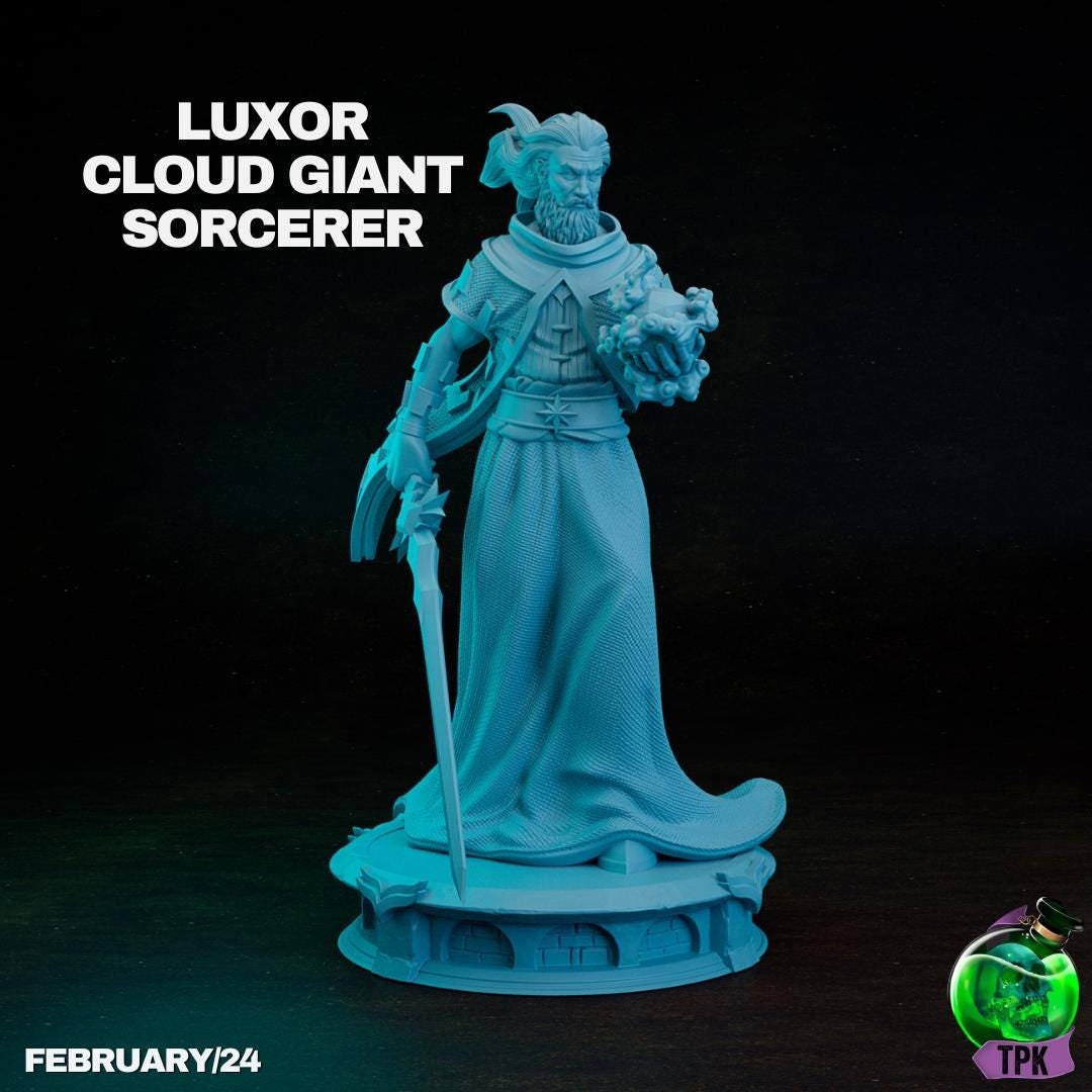 Luxor Cloud Giant Sorcerer | Tabletop Gaming Miniature | TPKLab
