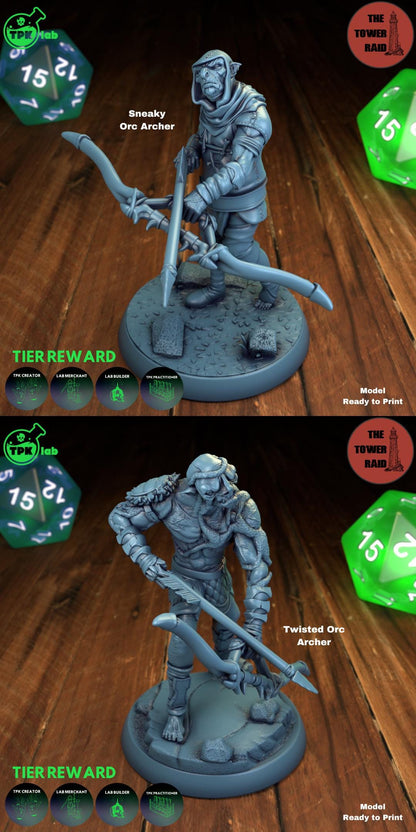 Orc Soldiers, Tower Raid, Warriors Fighters | Tabletop Gaming Miniature | TPKLab