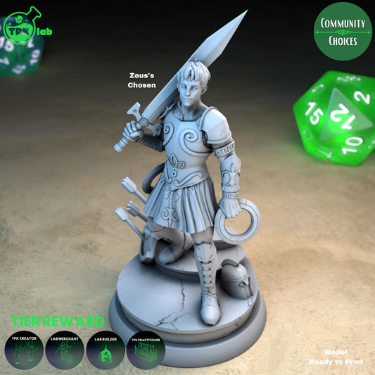 Pantheon's Chosen, Athena's and Zeus' | Tabletop Gaming Miniature | TPKLab