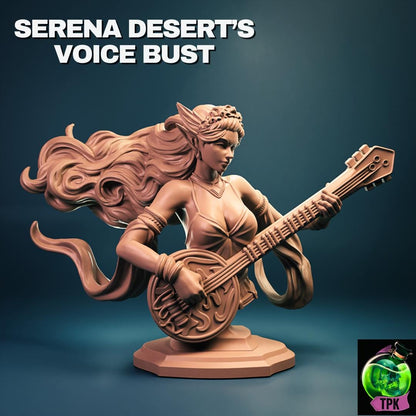 Serena, Desert's Voice, Bard | Tabletop Gaming Mini or Display Figure | TPKLab