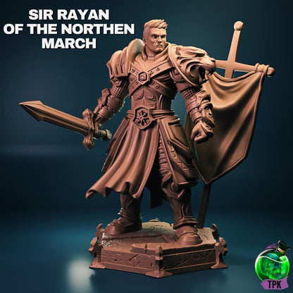 Sir Rayan of the Northern March | Tabletop Gaming Mini or Display Figure | TPKLab