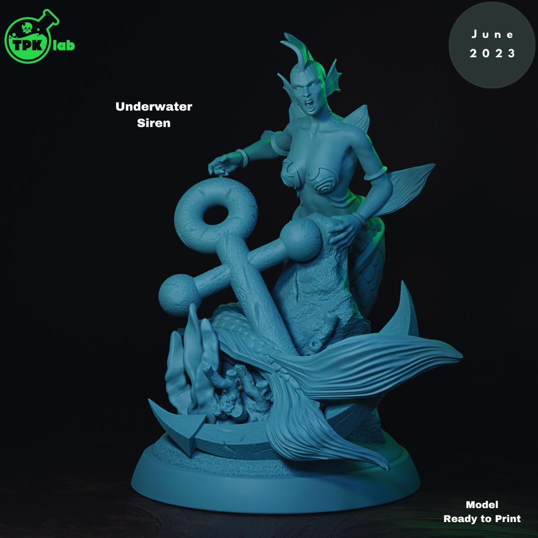 Sirens, Singing, Assassin, Underwater Ocean Monster | Tabletop Gaming Miniature | TPKLab