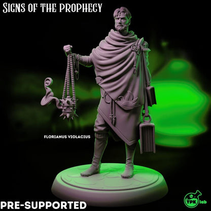 Human Clerics, Florianus or Primula Violacius | Tabletop Gaming Miniature | TPKLab