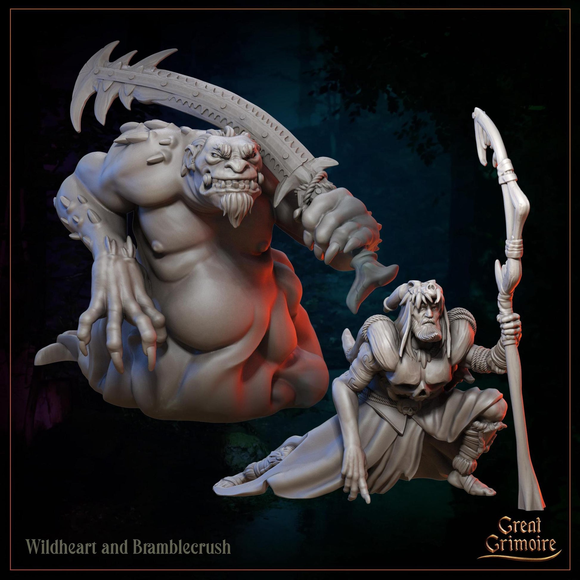 Unique Mystical Animal Allies for Gaming | Miniature Strange Beasts & Spirit Guardians | Tabletop Gaming 3D Print Miniature | Great Grimoire