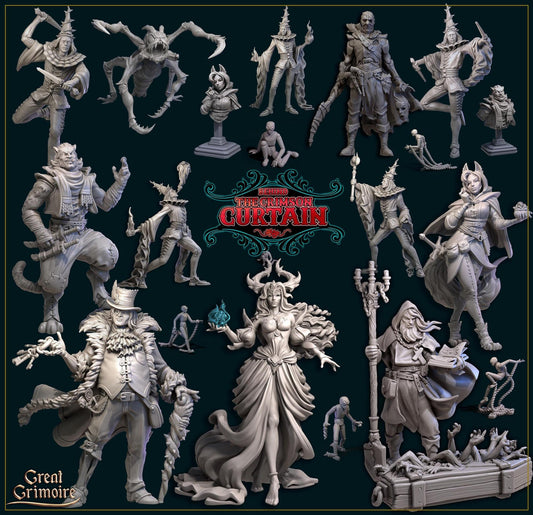Behind the Crimson Curtain, Twisted Pinocchio, Theater, Monsters | Tabletop Gaming Miniatures and Display Collection | Great Grimoire