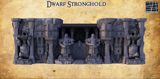 Dwarf Stronghold | 28mm Scale Model Terrain | D&D TTRPG Playable 3D Printed Building | MiniatureLand