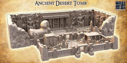 Ancient Desert Tomb | 28mm Scale Model Terrain | D&D TTRPG Playable 3D Printed Building | MiniatureLand