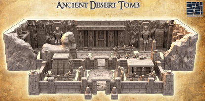 Ancient Desert Tomb | 28mm Scale Model Terrain | D&D TTRPG Playable 3D Printed Building | MiniatureLand