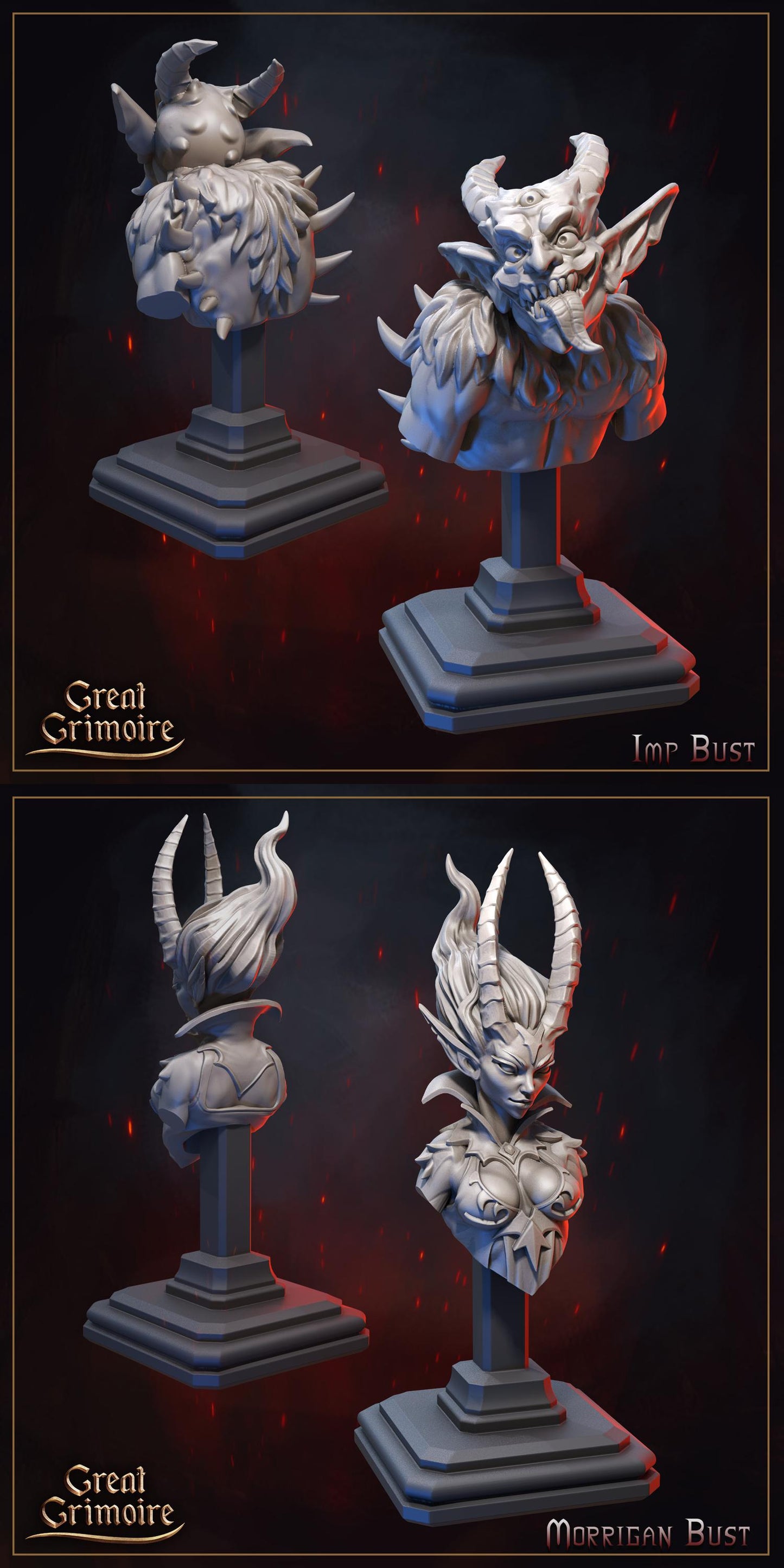 Burning Chaos, Hell, Demons, Devils, Imps, Succubus, Incubus | Tabletop Gaming Miniatures and Display Collection | Great Grimoire