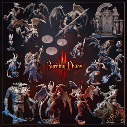 Burning Chaos, Hell, Demons, Devils, Imps, Succubus, Incubus | Tabletop Gaming Miniatures and Display Collection | Great Grimoire