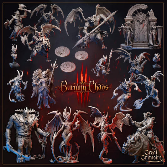 Burning Chaos, Hell, Demons, Devils, Imps, Succubus, Incubus | Tabletop Gaming Miniatures and Display Collection | Great Grimoire