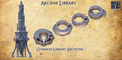 Arcane Library | 28mm Scale Model Terrain | D&D TTRPG Playable 3D Printed Building | MiniatureLand