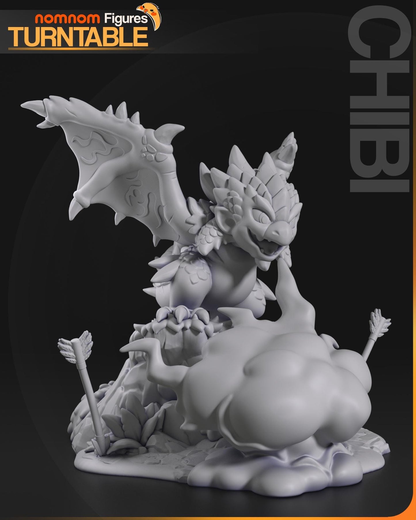 Chibi Monster Wyvern | Resin Garage Kit Figure Game Fan Art | Nomnom Figures