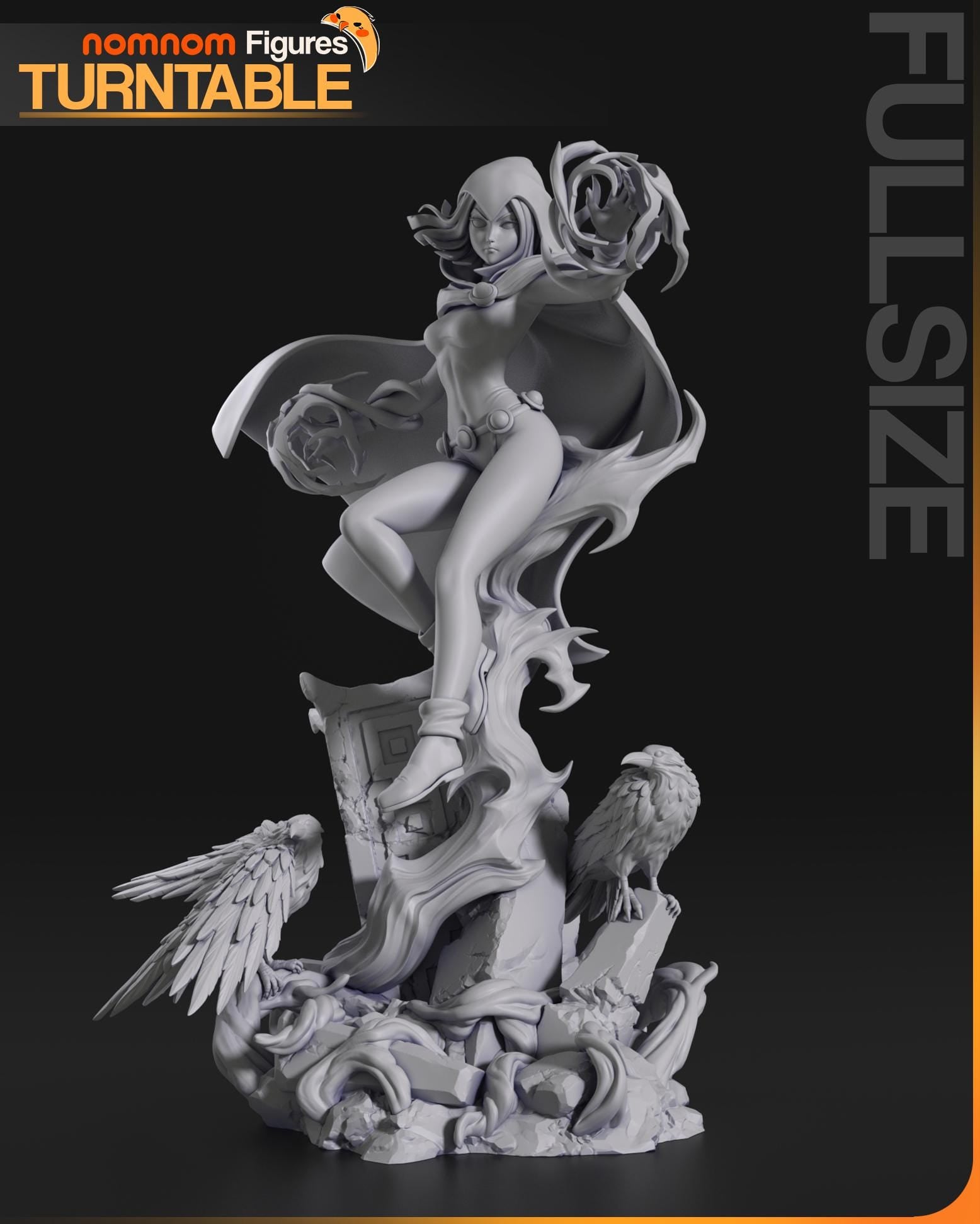 Half-Demon Superheroine | Resin Garage Kit Figure Cartoon Comic Fan Art | Nomnom Figures