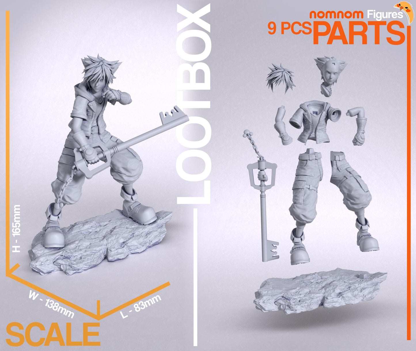 Warrior of Hearts | Resin Garage Kit Figure Game Fan Art | Nomnom Figures