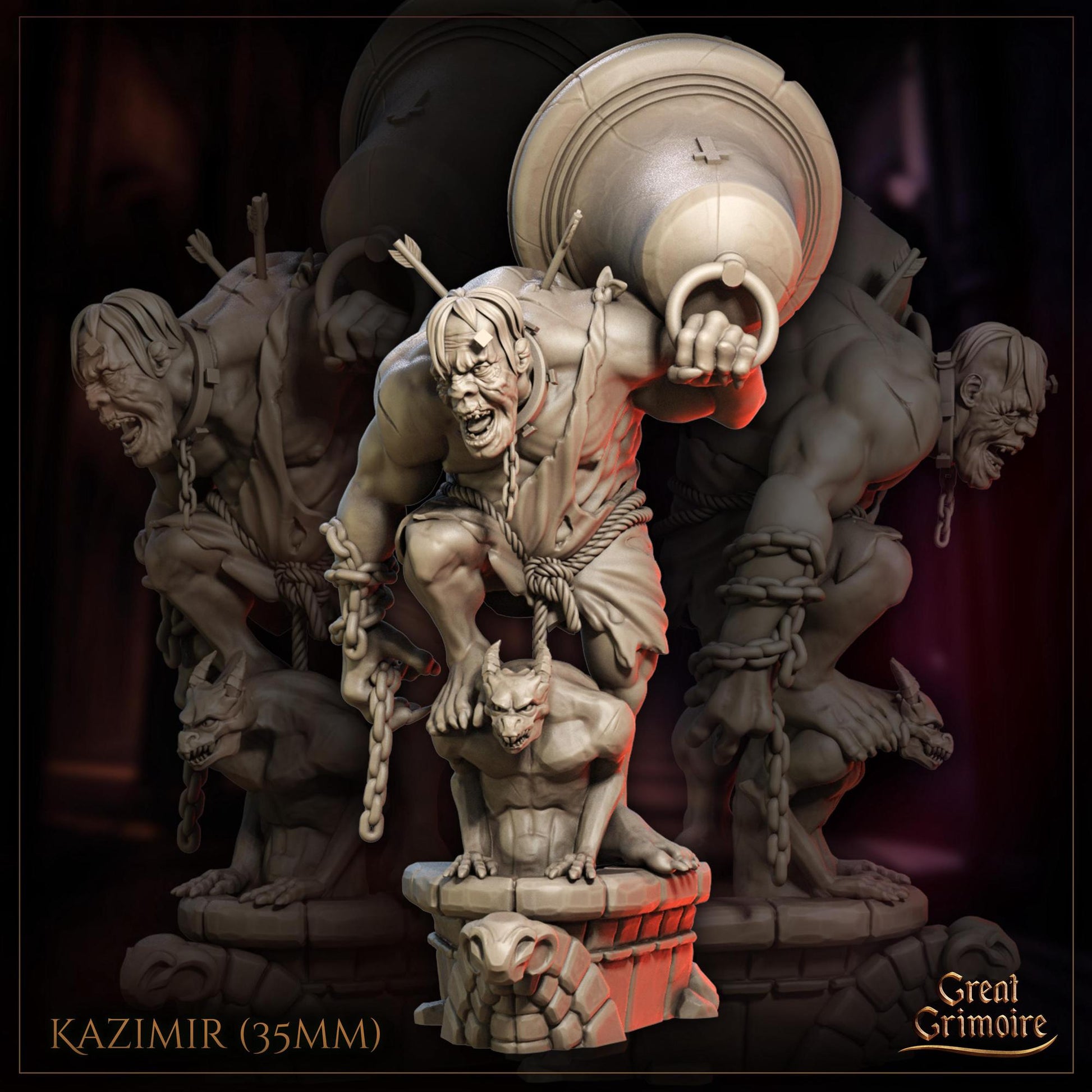 Cathedral of Shadows, Hunchback of Notre Dame Characters | Tabletop Gaming 3D Print Miniatures and Display Collection | Great Grimoire
