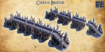 Chaos Bridge | 28mm Scale Model Terrain | D&D TTRPG Playable 3D Printed Building | MiniatureLand
