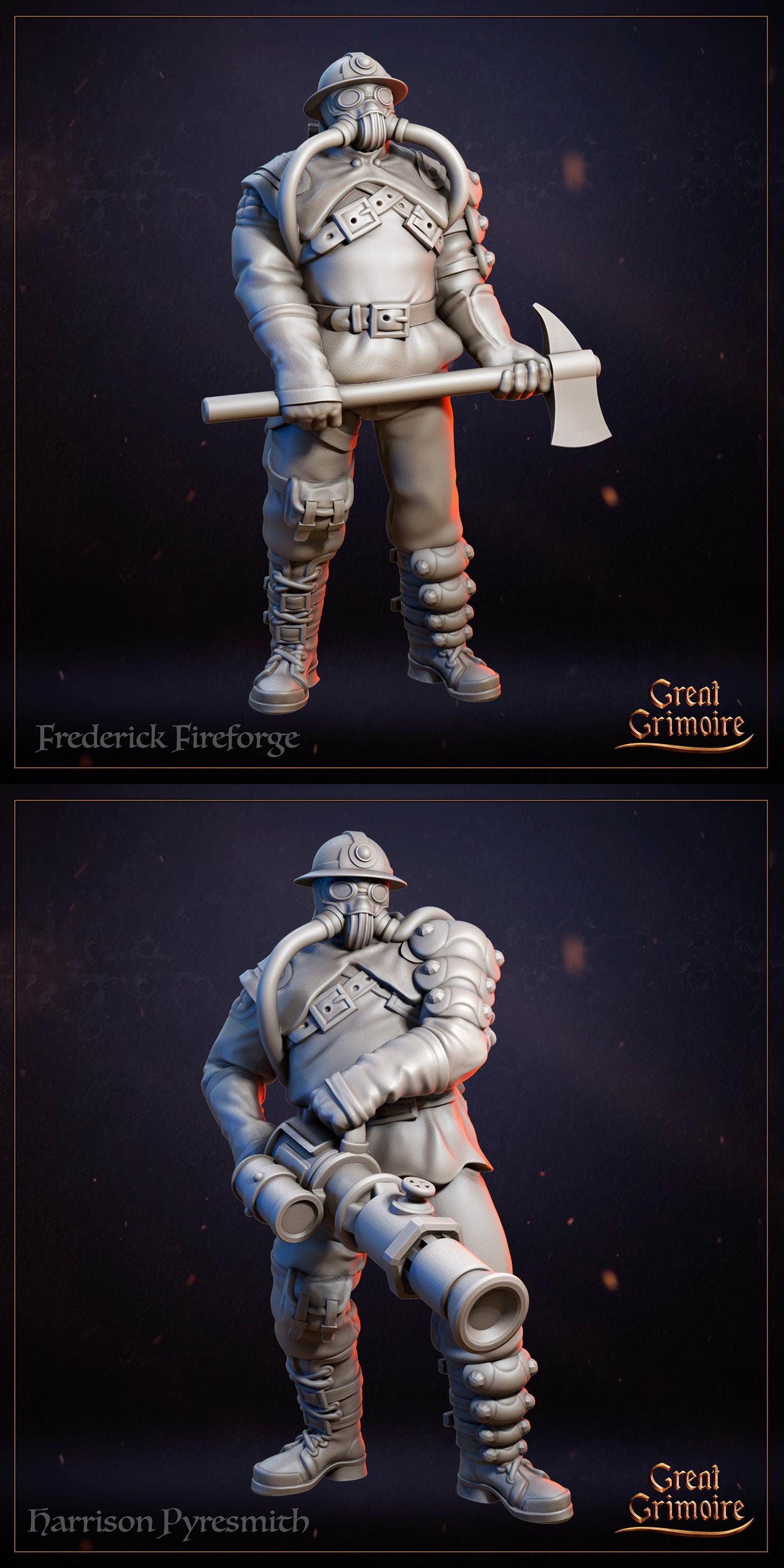 City 451, Fahrenheit, Fire, Flames, Apocalypse, Crowswatch, Inkspired | Tabletop Gaming 3D Print Miniature Collection | Great Grimoire