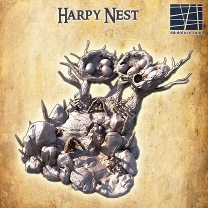 Cliff Harpy Nest | 28mm Scale Model Terrain | D&D TTRPG Playable 3D Printed Building | MiniatureLand