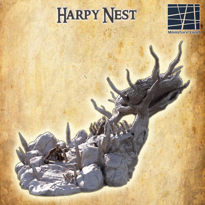 Cliff Harpy Nest | 28mm Scale Model Terrain | D&D TTRPG Playable 3D Printed Building | MiniatureLand