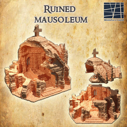 Corrupted Mausoleum | 28mm Scale Model Terrain | D&D TTRPG Playable 3D Printed Building | MiniatureLand