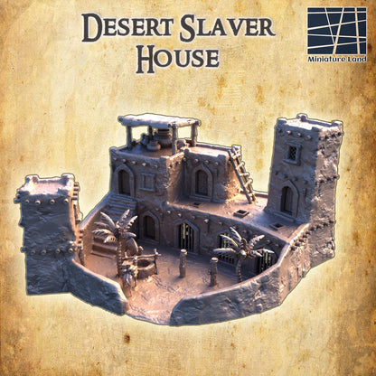 Desert Slaver House | 28mm Scale Model Terrain | D&D TTRPG Playable 3D Printed Building | MiniatureLand