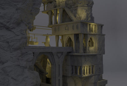 Dwarf Forge Complex | 28mm Scale Model Terrain | D&D TTRPG Playable 3D Printed Building | MiniatureLand