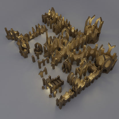 Elven Ruins | 28mm Scale Model Terrain | D&D TTRPG Playable 3D Printed Building | MiniatureLand