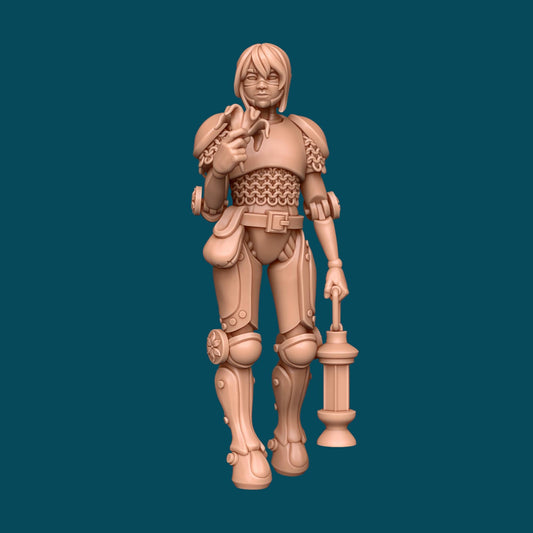 Magpie, a mechanical girl | D&D TTRPG Miniature | Awkward Penguin Minis