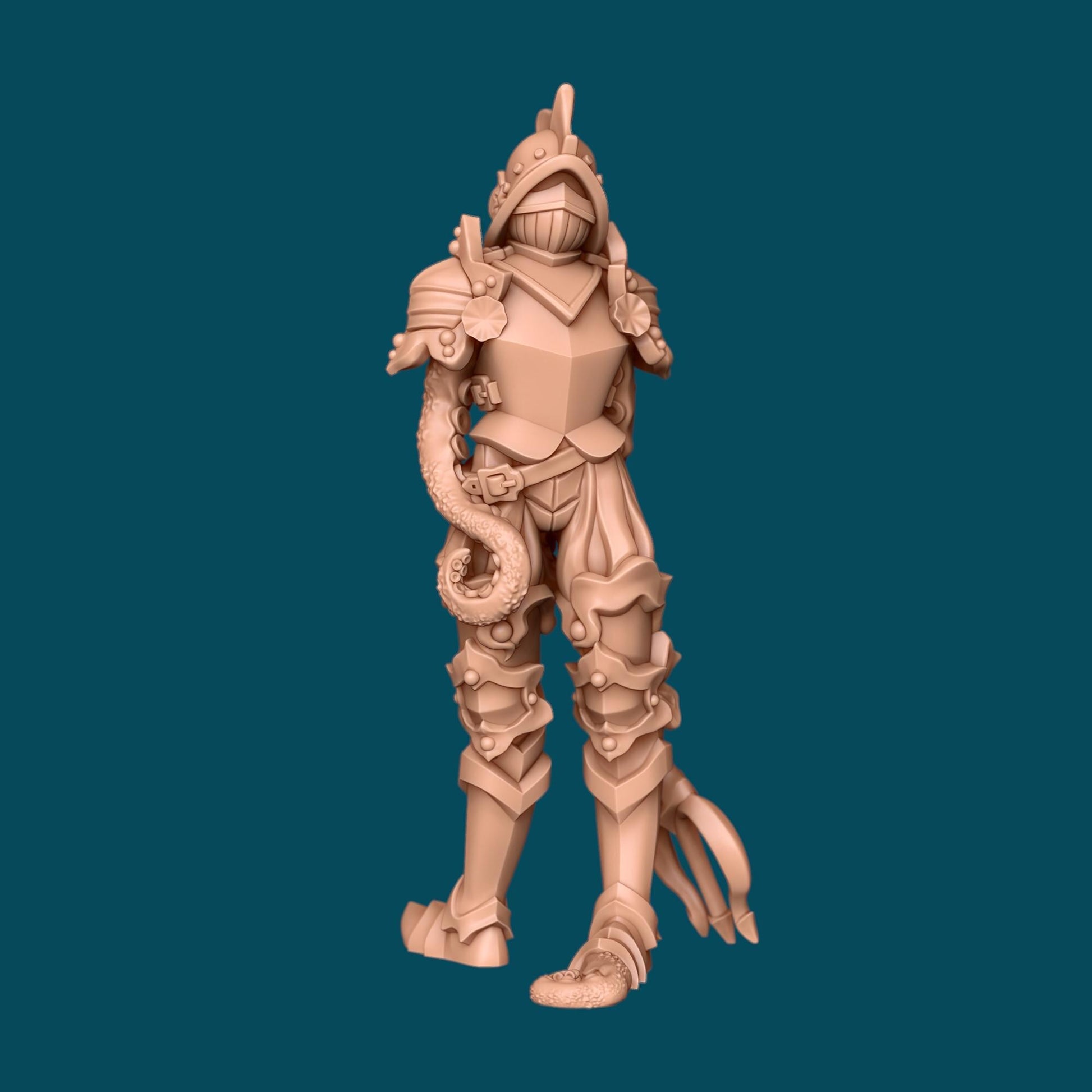 Blank a Sea Creature Paladin | TTRPG D&D Miniature | Awkward Penguin Minis
