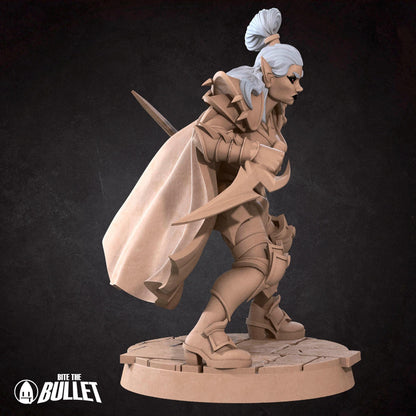 Vampire Assassin | TABLETOP SCALE | D&D TTRPG Miniature | Bite the Bullet