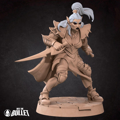 Vampire Assassin | TABLETOP SCALE | D&D TTRPG Miniature | Bite the Bullet
