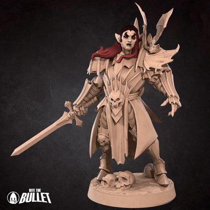 Vampire Necromancer | TABLETOP SCALE | D&D TTRPG Miniature | Bite the Bullet
