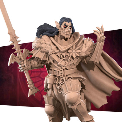 Vampire Warrior | TABLETOP SCALE | D&D TTRPG Miniature | Bite the Bullet