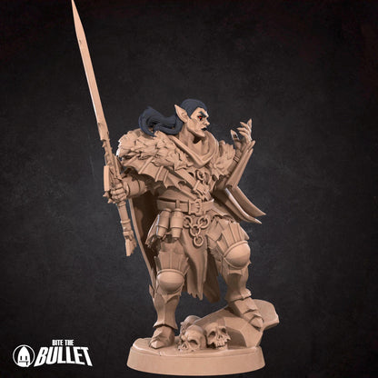 Vampire Warrior | TABLETOP SCALE | D&D TTRPG Miniature | Bite the Bullet