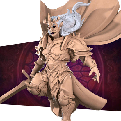 Vampire Paladin | TABLETOP SCALE | D&D TTRPG Miniature | Bite the Bullet