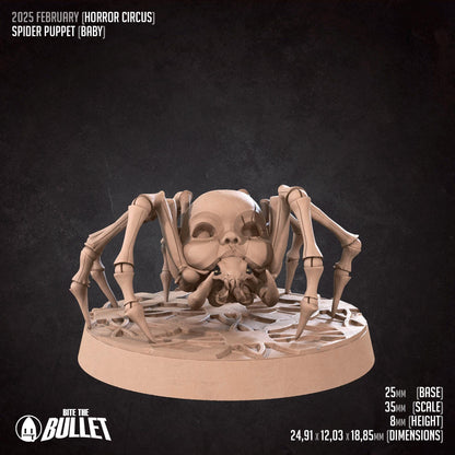 Spider Puppet Set | D&D Tabletop Gaming Scale Resin Miniature | Bite the Bullet