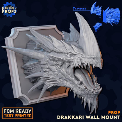Dragon Head Wall Mount, Blue Dragon | D&D TTRPG LARP Gaming Prop | Mammoth Props