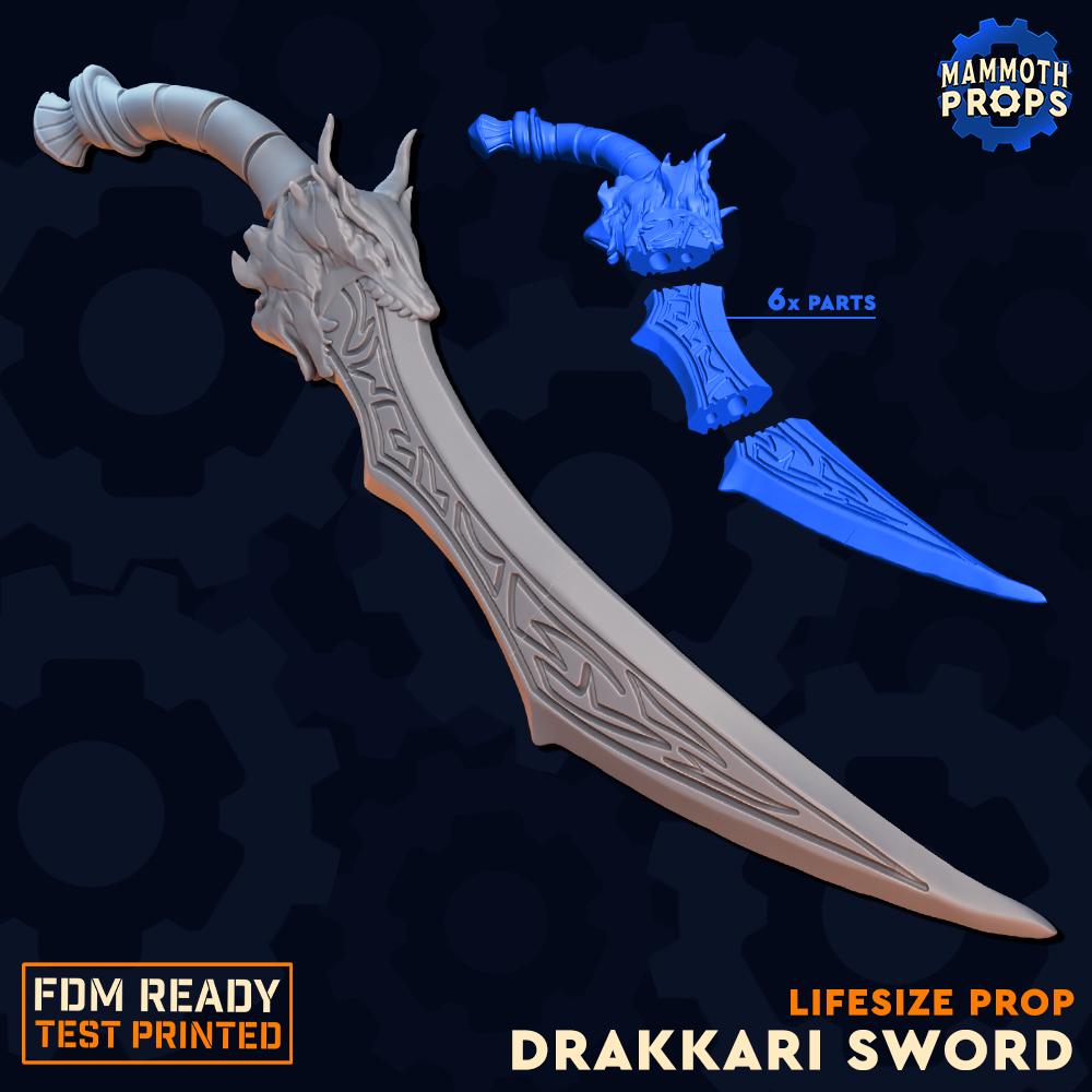 Drakarri Sword | D&D Lifesize TTRPG LARP Gaming Prop | Mammoth Props