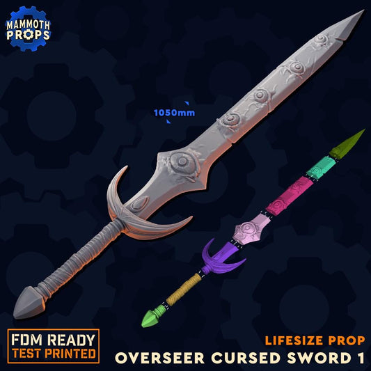 Overseer Cursed Sword | D&D Lifesize TTRPG LARP Gaming Prop | Mammoth Props