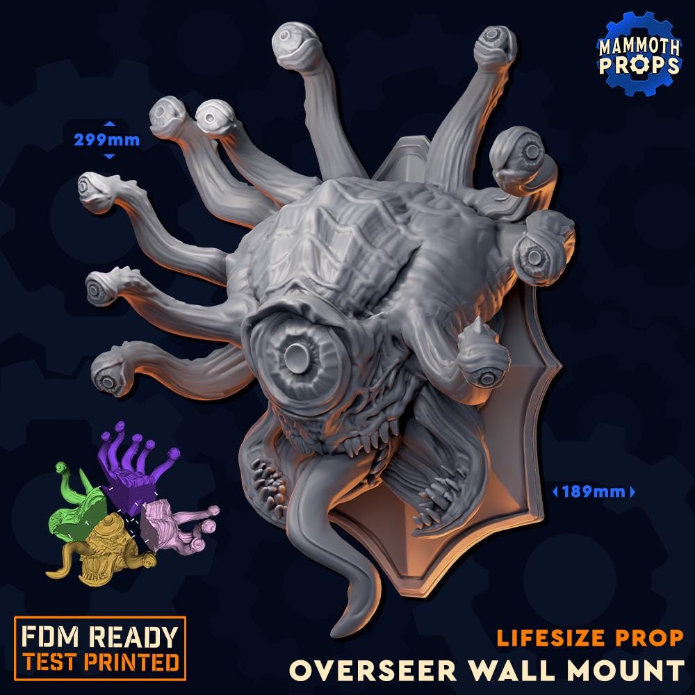 Overseer Wall Mount | D&D TTRPG LARP Gaming Prop | Mammoth Props