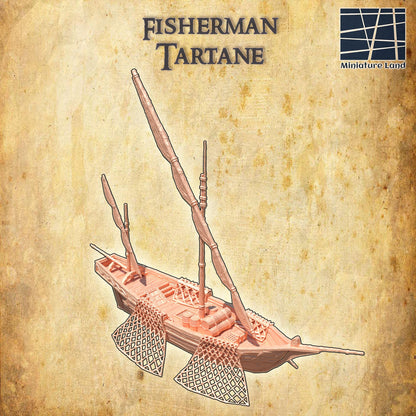 Fisherman Tartane | 28mm Scale Model Terrain | D&D TTRPG Playable 3D Printed Building | MiniatureLand