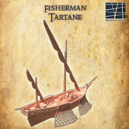 Fisherman Tartane | 28mm Scale Model Terrain | D&D TTRPG Playable 3D Printed Building | MiniatureLand