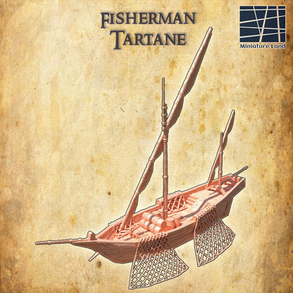 Fisherman Tartane | 28mm Scale Model Terrain | D&D TTRPG Playable 3D Printed Building | MiniatureLand