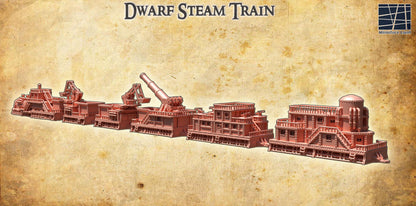 Dwarf Steam Train | 28mm Scale Model Terrain | D&D TTRPG Playable 3D Printed Building | MiniatureLand
